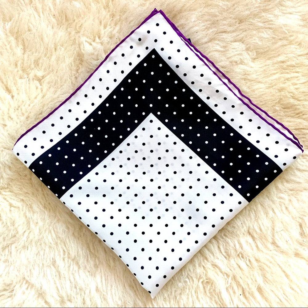 SOLD Ben Silver Charleston NWT Silk Pocket Square - Picture 9 of 12